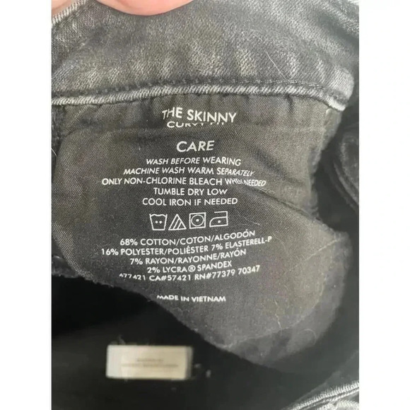 Women's Ann‎ Taylor Curvy Fit Skinny Jeans - Size 6 Black EUC! 0136 - Picture 12 of 12